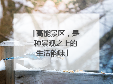 高能景区，是一种景观之上的生活韵味