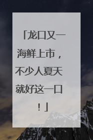 龙口又一海鲜上市，不少人夏天就好这一口！