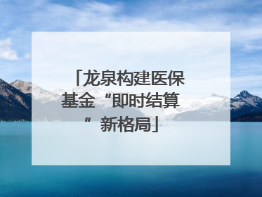 龙泉构建医保基金“即时结算”新格局