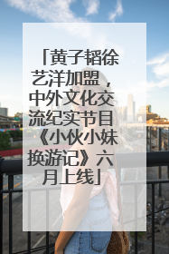 黄子韬徐艺洋加盟，中外文化交流纪实节目《小伙小妹换游记》六月上线