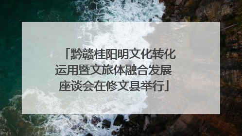 黔赣桂阳明文化转化运用暨文旅体融合发展座谈会在修文县举行