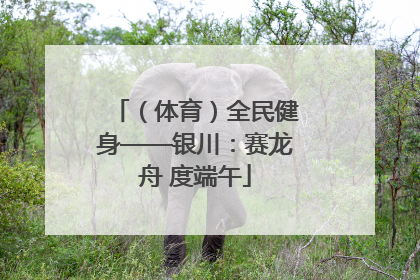 （体育）全民健身——银川：赛龙舟 度端午
