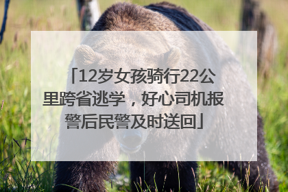12岁女孩骑行22公里跨省逃学，好心司机报警后民警及时送回
