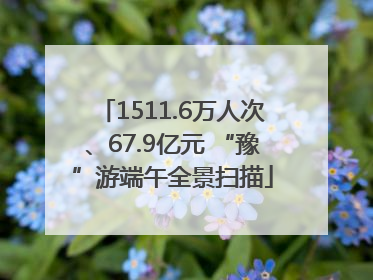 1511.6万人次、67.9亿元 “豫”游端午全景扫描