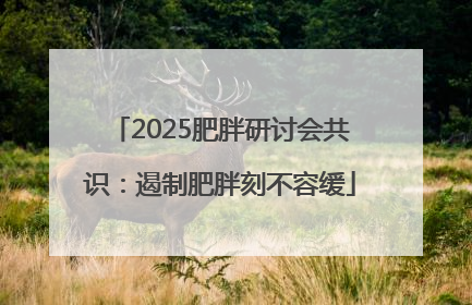 2025肥胖研讨会共识：遏制肥胖刻不容缓