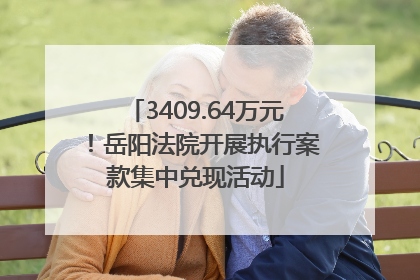 3409.64万元！岳阳法院开展执行案款集中兑现活动