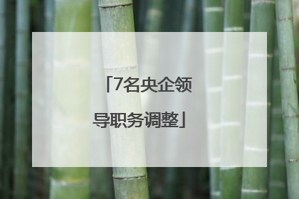 7名央企领导职务调整