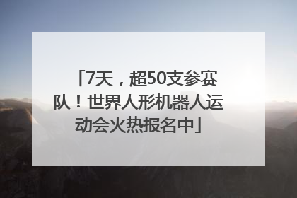 7天，超50支参赛队！世界人形机器人运动会火热报名中