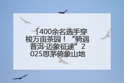 400余名选手穿梭万亩茶园！“骑遇普洱·迈象征途”2025思茅倚象山地自行车赛圆满举行