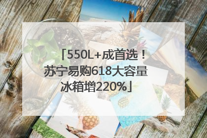 550L+成首选！苏宁易购618大容量冰箱增220%
