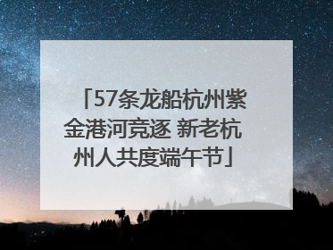 57条龙船杭州紫金港河竞逐 新老杭州人共度端午节