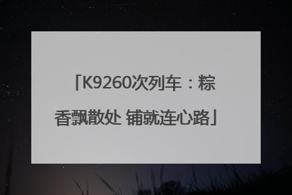 K9260次列车：粽香飘散处 铺就连心路